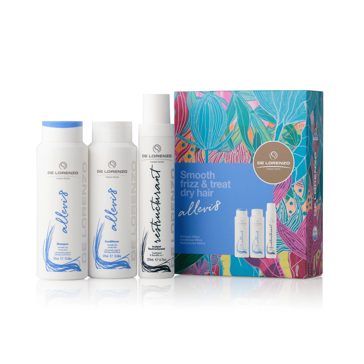 De Lorenzo Haircare Packs De Lorenzo Allevi8 Frizz Trio Gift Pack