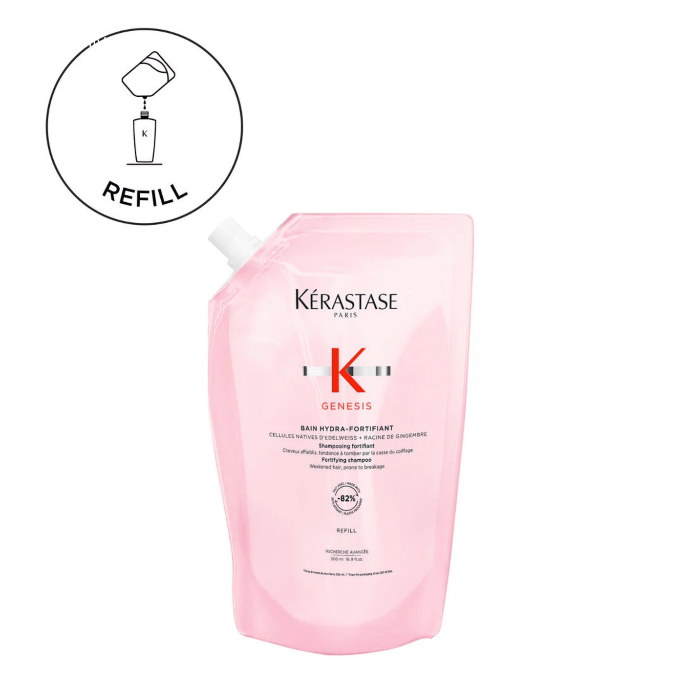 Kérastase Shampoo Kérastase Genesis Bain Hydra-Fortifiant Shampoo- Normal-To-Oily Hair 500ml REFILL