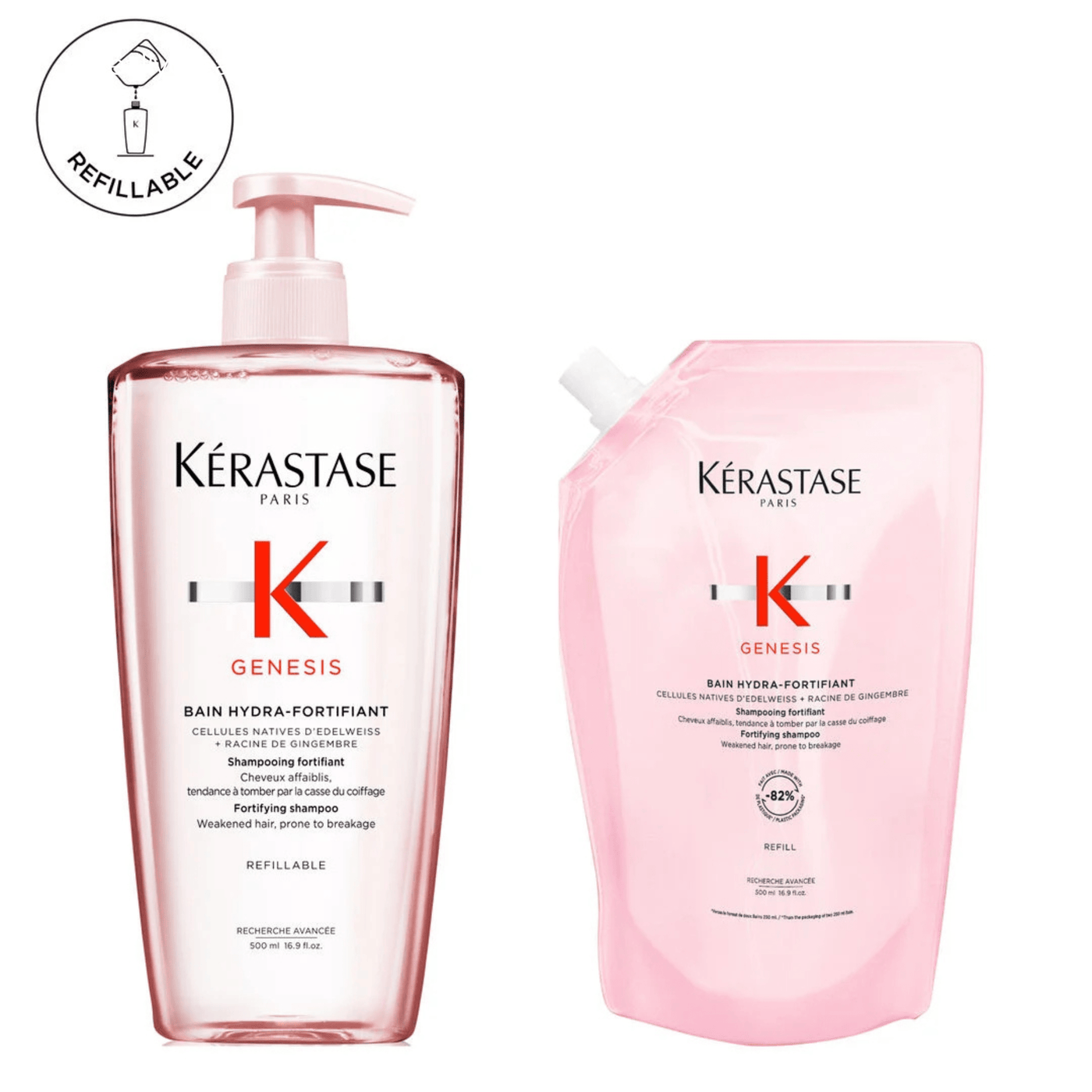 Kérastase Shampoo Kérastase Genesis Hydra-Fortifiant Shampoo Refillable Duo 500ml