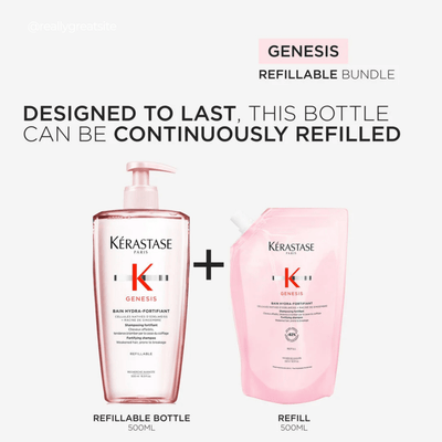 Kérastase Shampoo Kérastase Genesis Hydra-Fortifiant Shampoo Refillable Duo 500ml