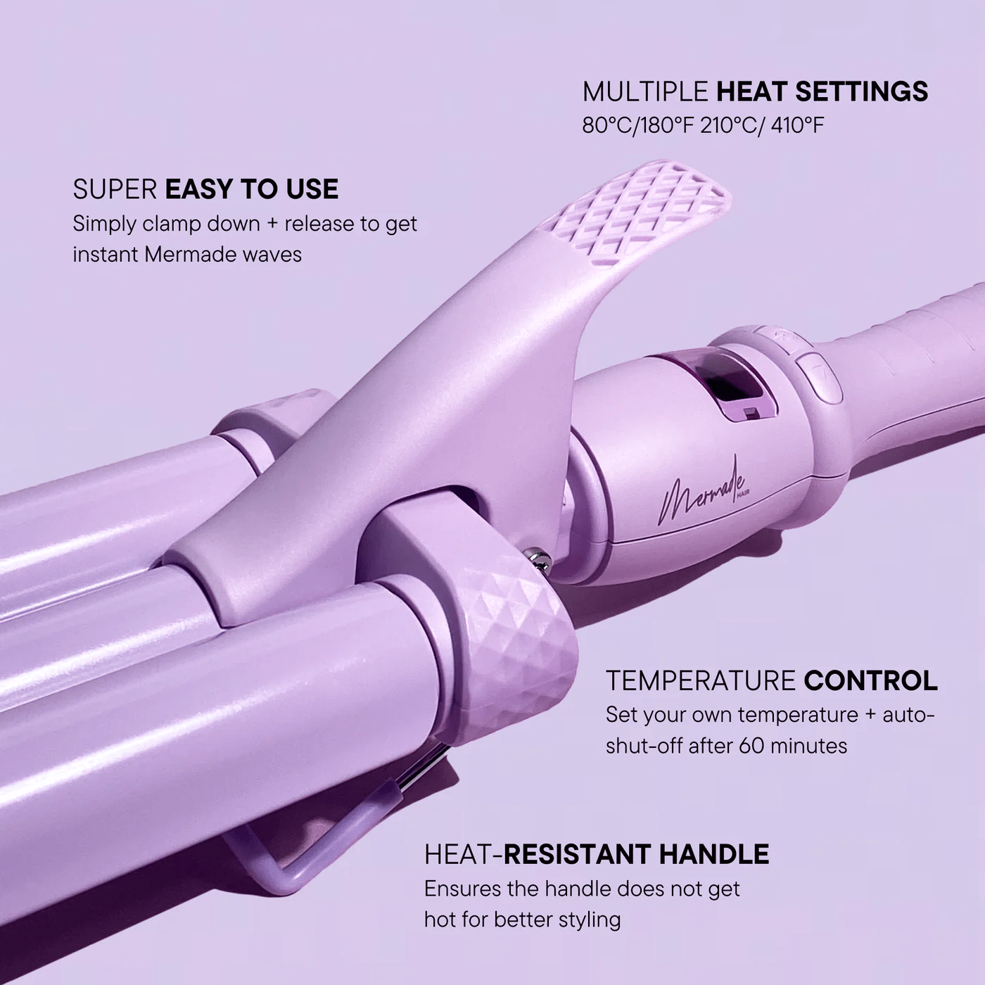 Mermade Hair Electricals Mermade Hair Pro Mini Waver 22mm - Lilac