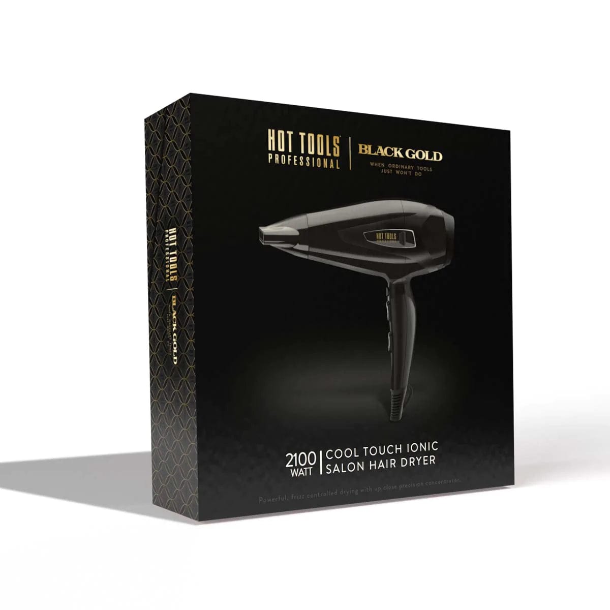 Hot Tools Professional Electricals Hot Tools Black Gold Cool Touch Ionic Salon Hair Dryer
