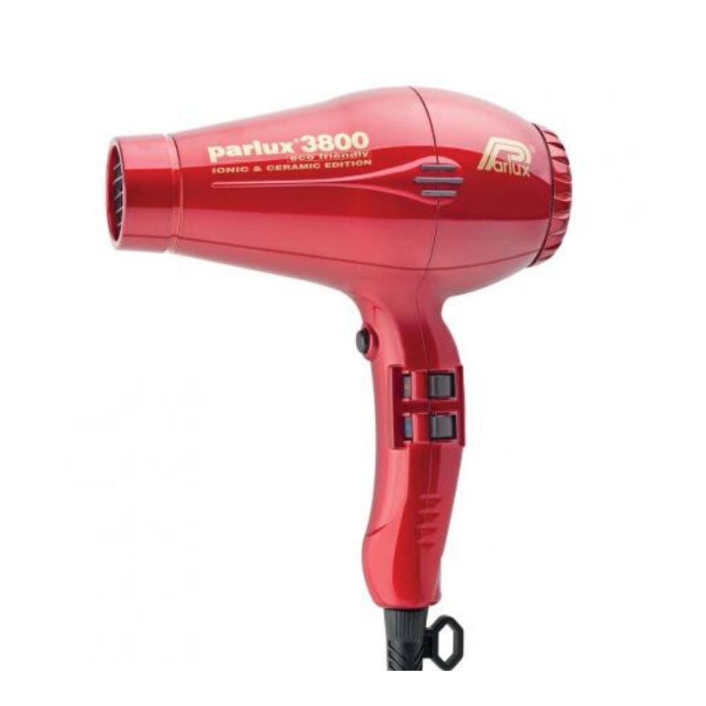 Parlux 3800 Eco Friendly Ceramic And Ionic Hair Dryer- Red